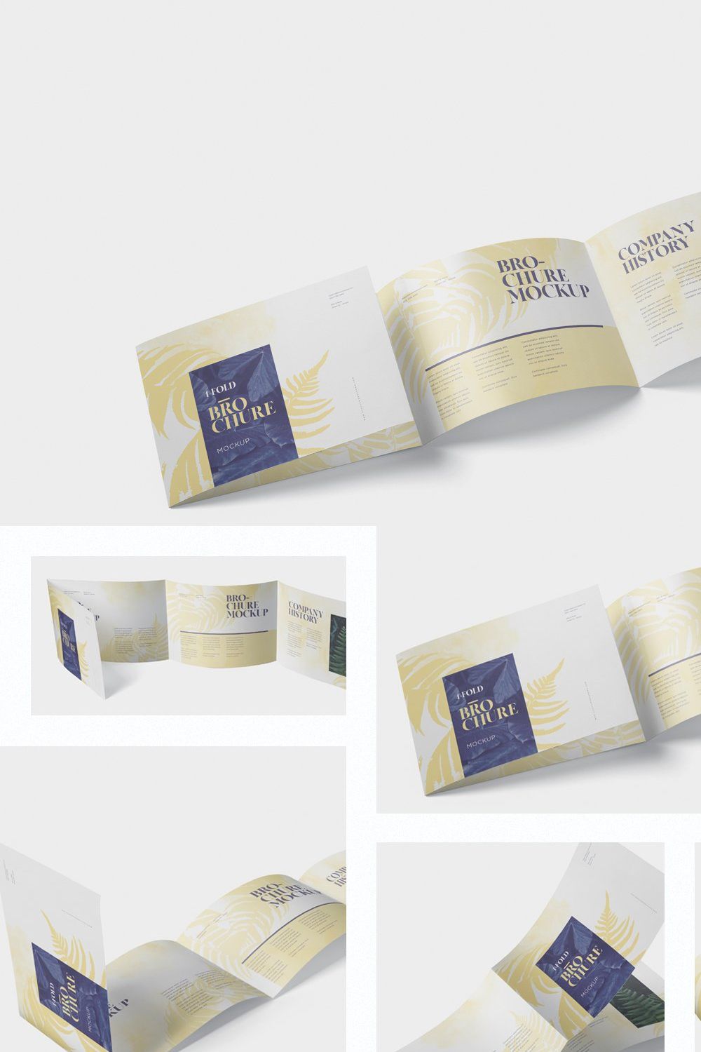 4-Fold Brochure Mockup - A4 Landscap pinterest preview image.