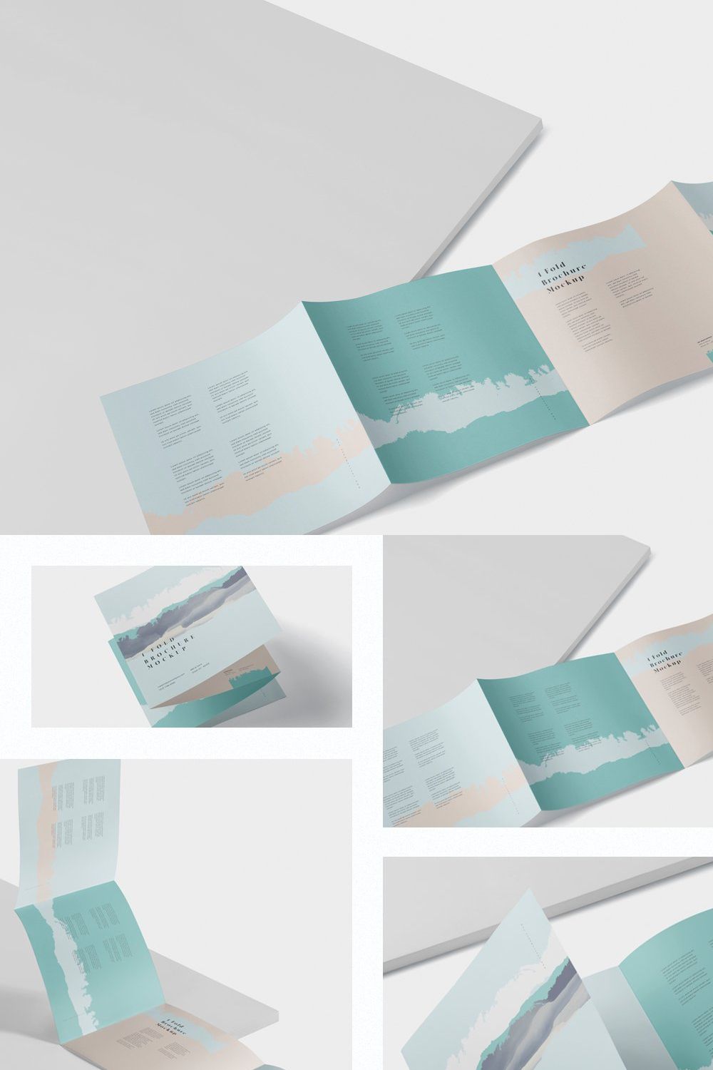 4-Fold Brochure Mockup - Square pinterest preview image.