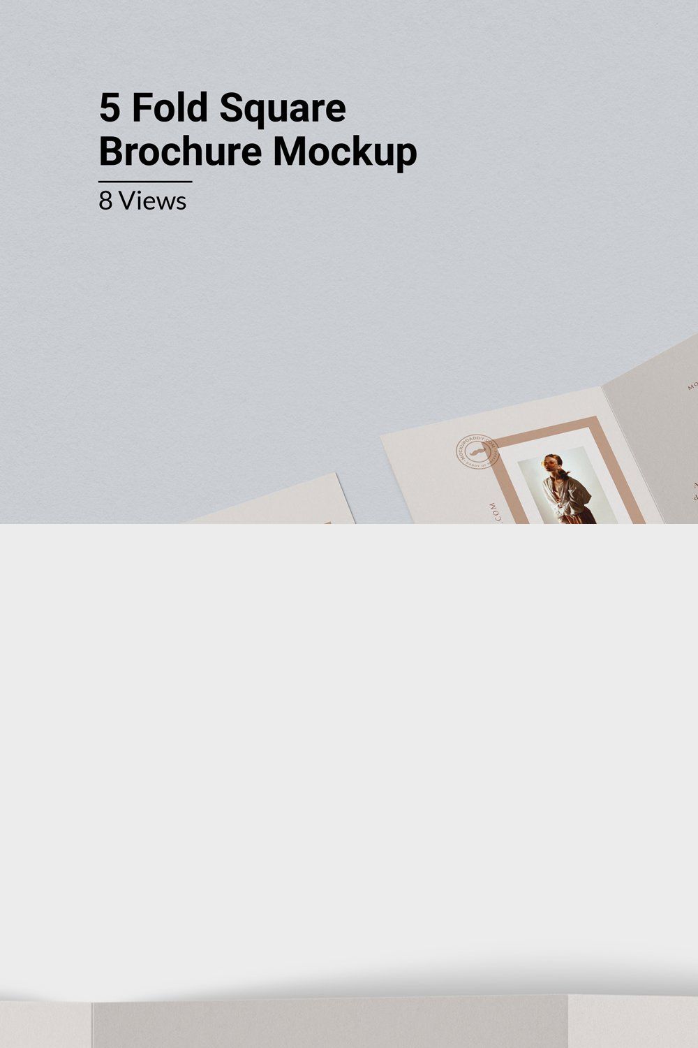5 Fold Brochure Mockup pinterest preview image.