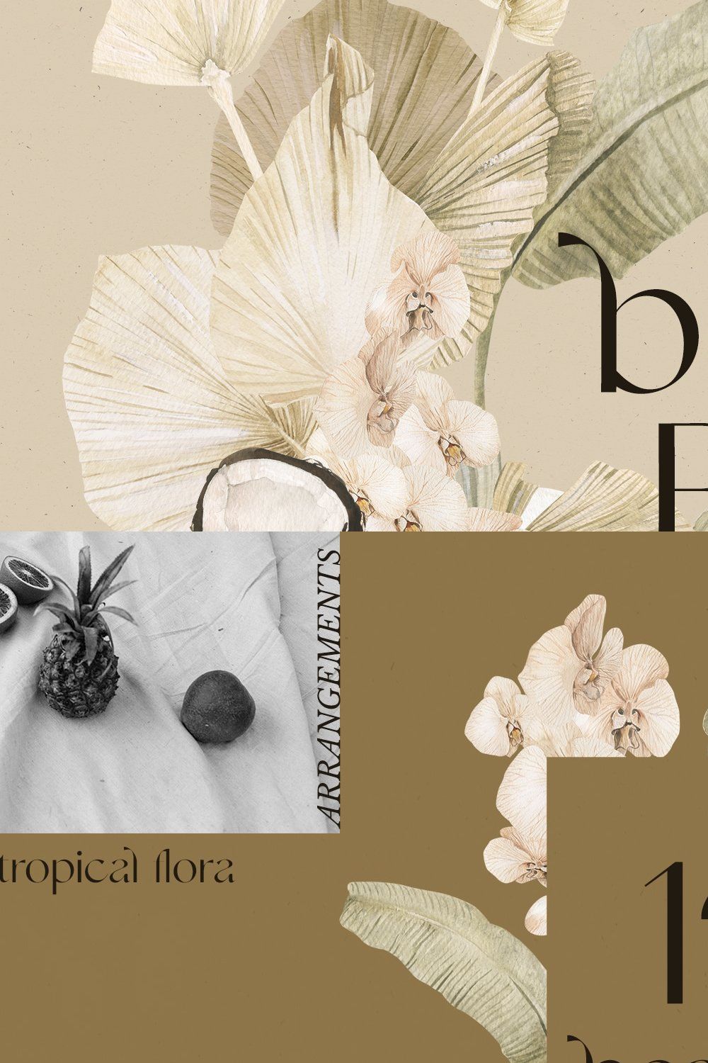 -50% BEACHY BOHO dry tropical floral pinterest preview image.