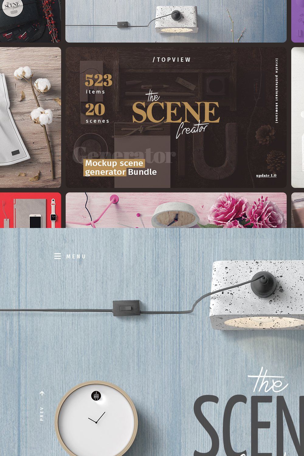 50%OFF The Scene Creator - Top view pinterest preview image.