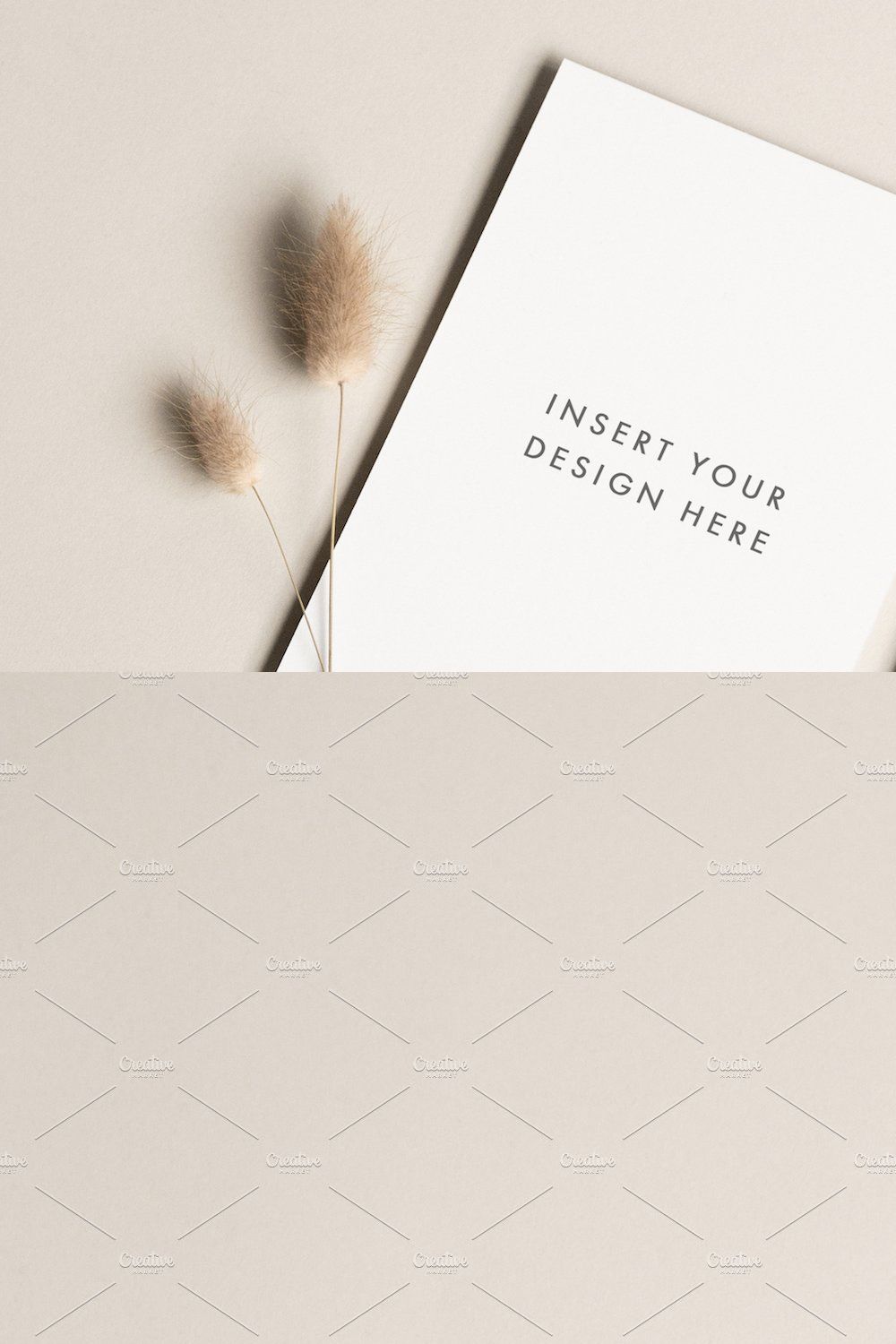 5x7 Paper Stationery Mockup pinterest preview image.