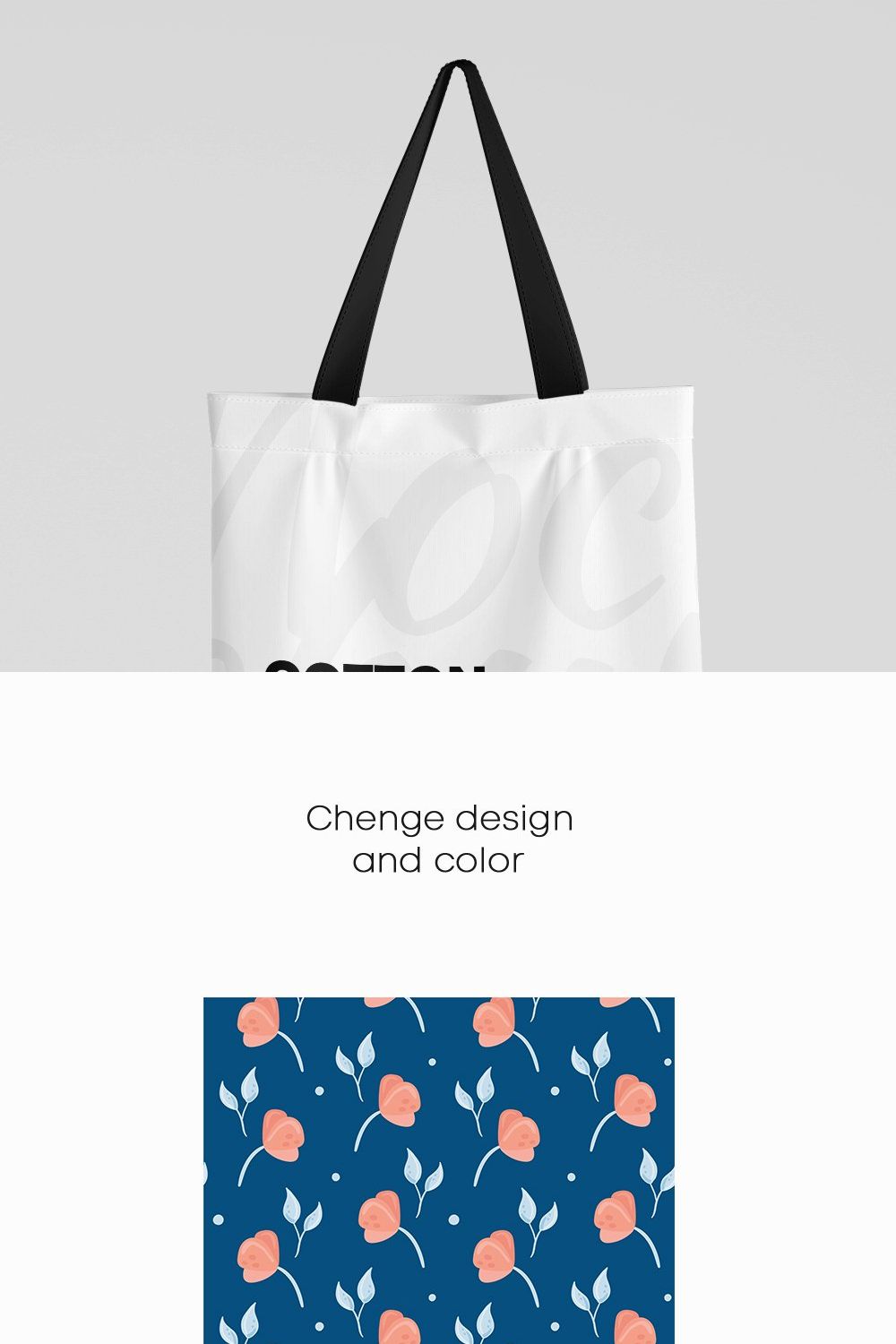 6 Cotton Shopping Tote Bag Mockups pinterest preview image.