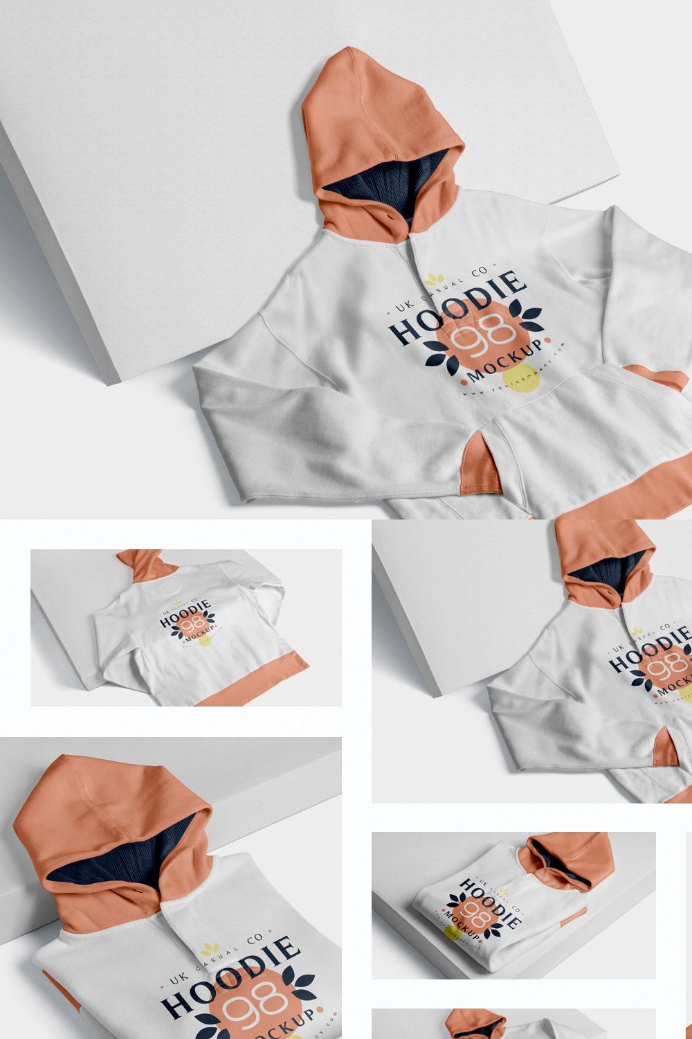 6 Hoodie Mockups pinterest preview image.