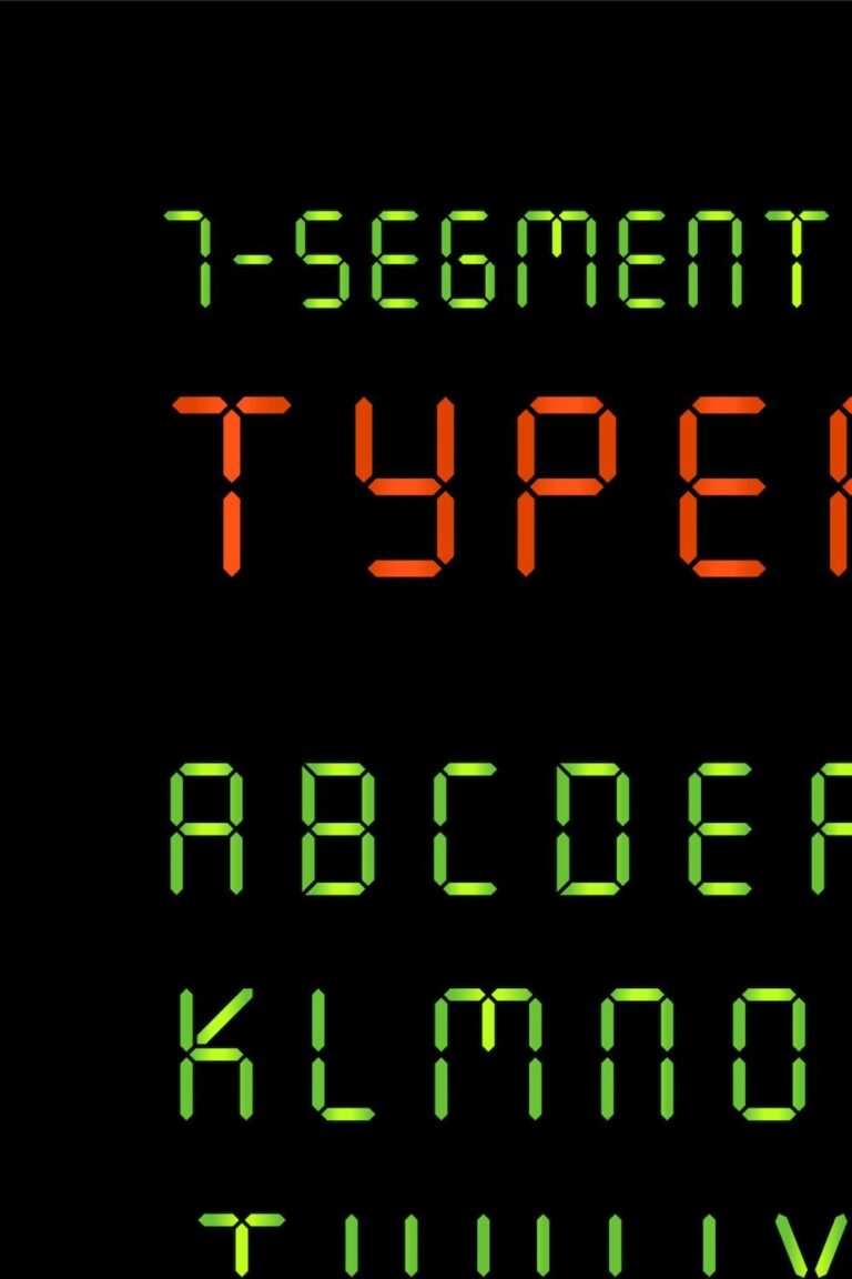 7 Segment Display Font – MasterBundles