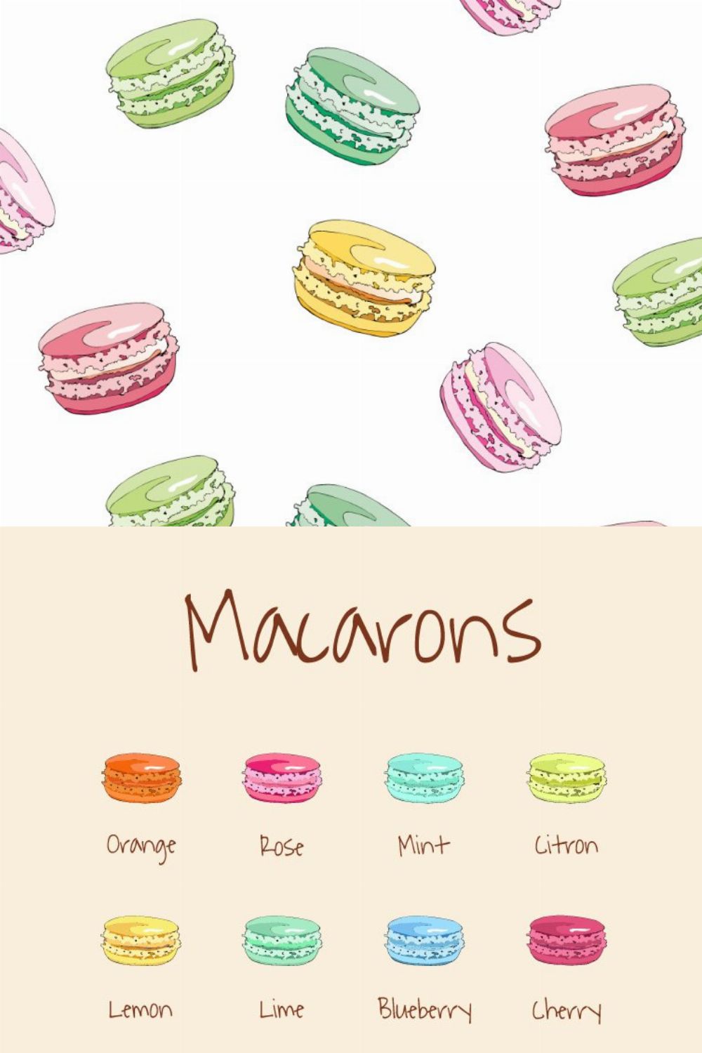 7 vector images of macarons pinterest preview image.