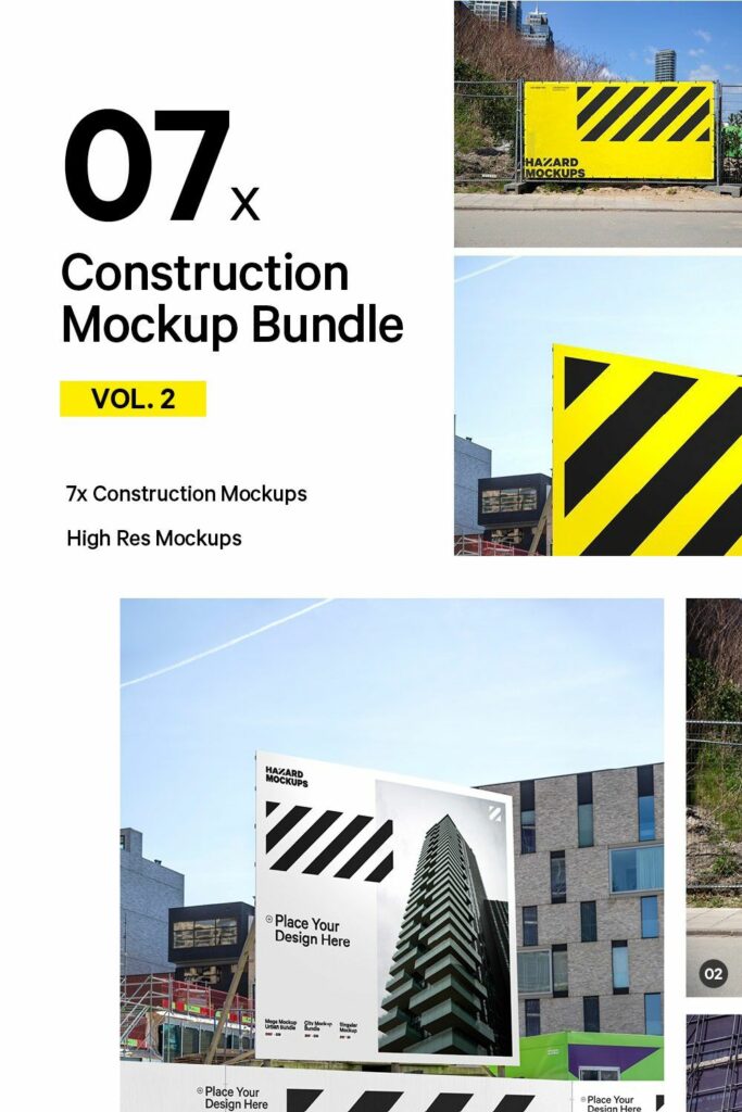 7x Construction Mockup Bundle Vol2   MasterBundles