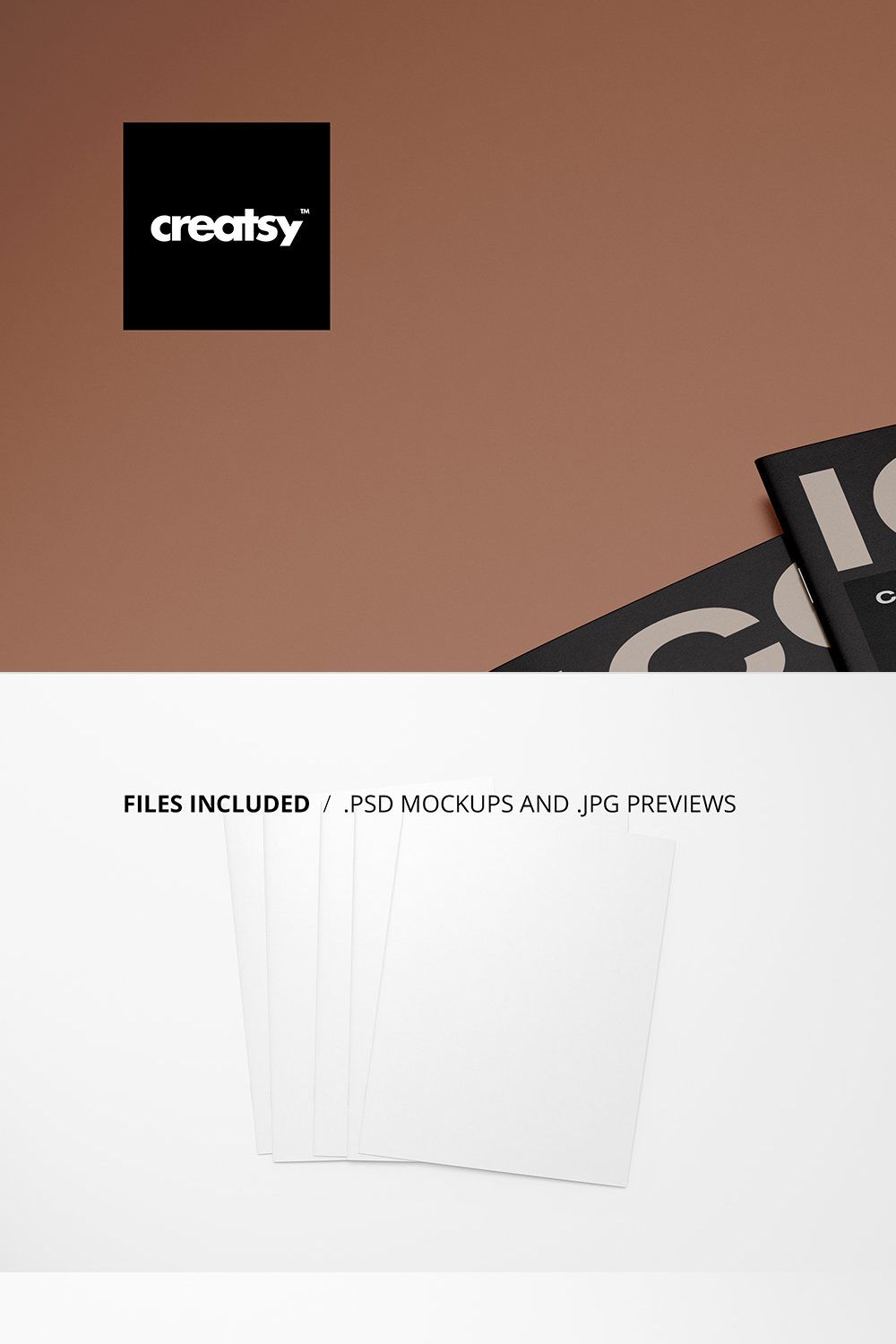 8.5x11 Magazine Mockup Set pinterest preview image.