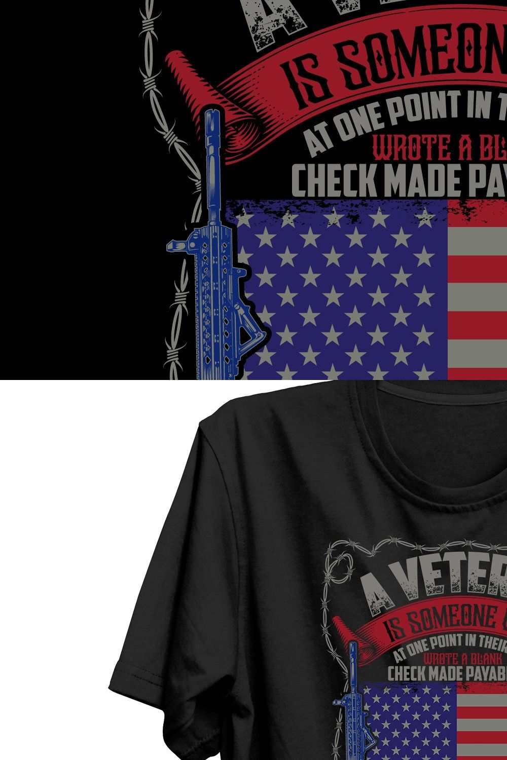 A Veteran Is Someone T-shirt Design pinterest preview image.