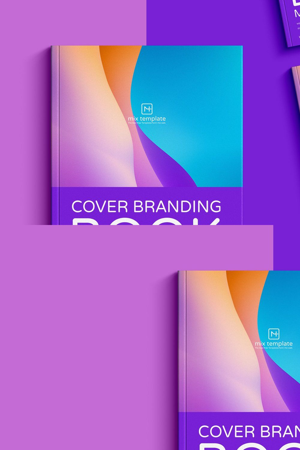 A4 Cover Branding Book Mockup pinterest preview image.