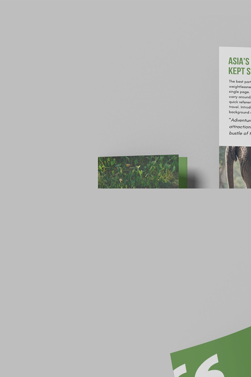 A4 Trifold Brochure Mockup pinterest preview image.