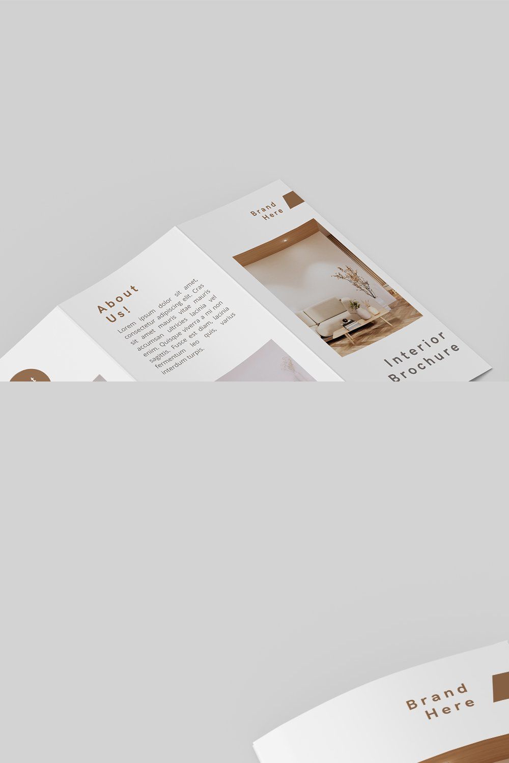 A4 Trifold Brochure Mockup pinterest preview image.