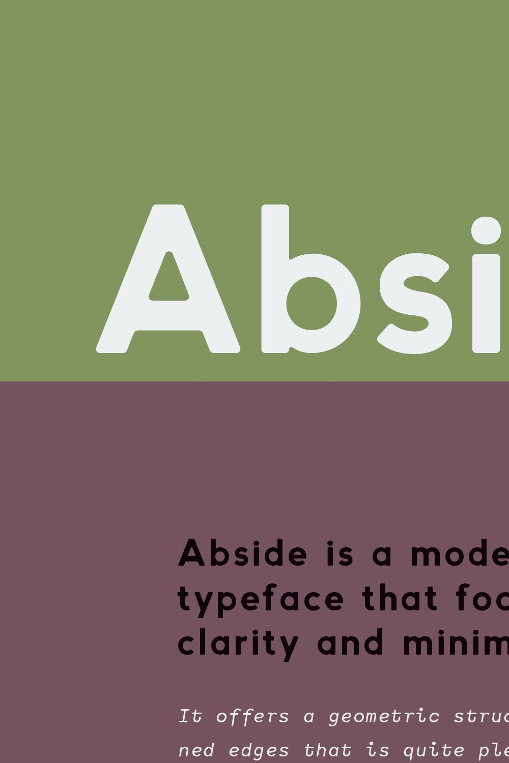 Abside Font (Modern & Geometric) pinterest preview image.