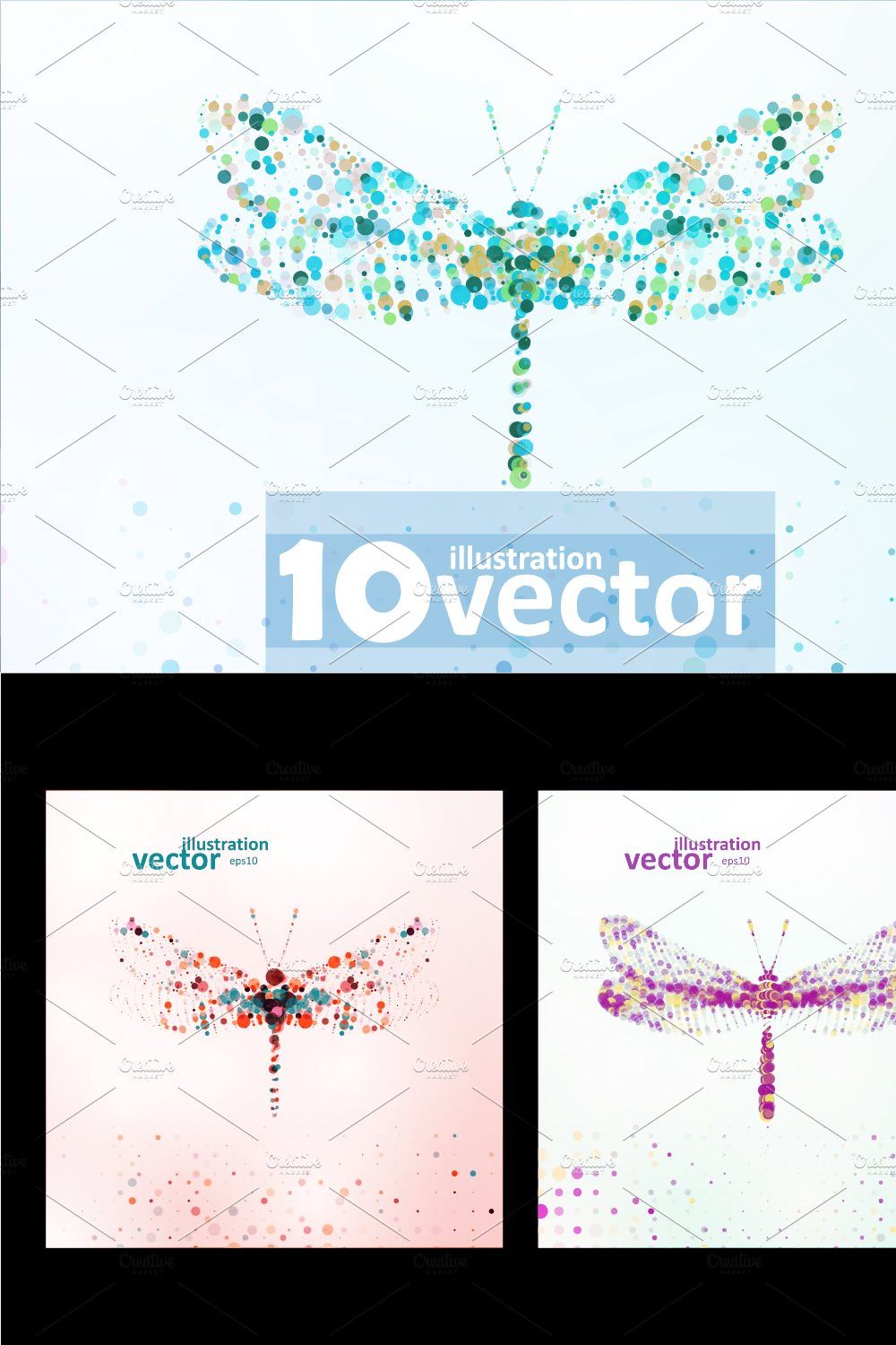 Abstract dragonfly pinterest preview image.