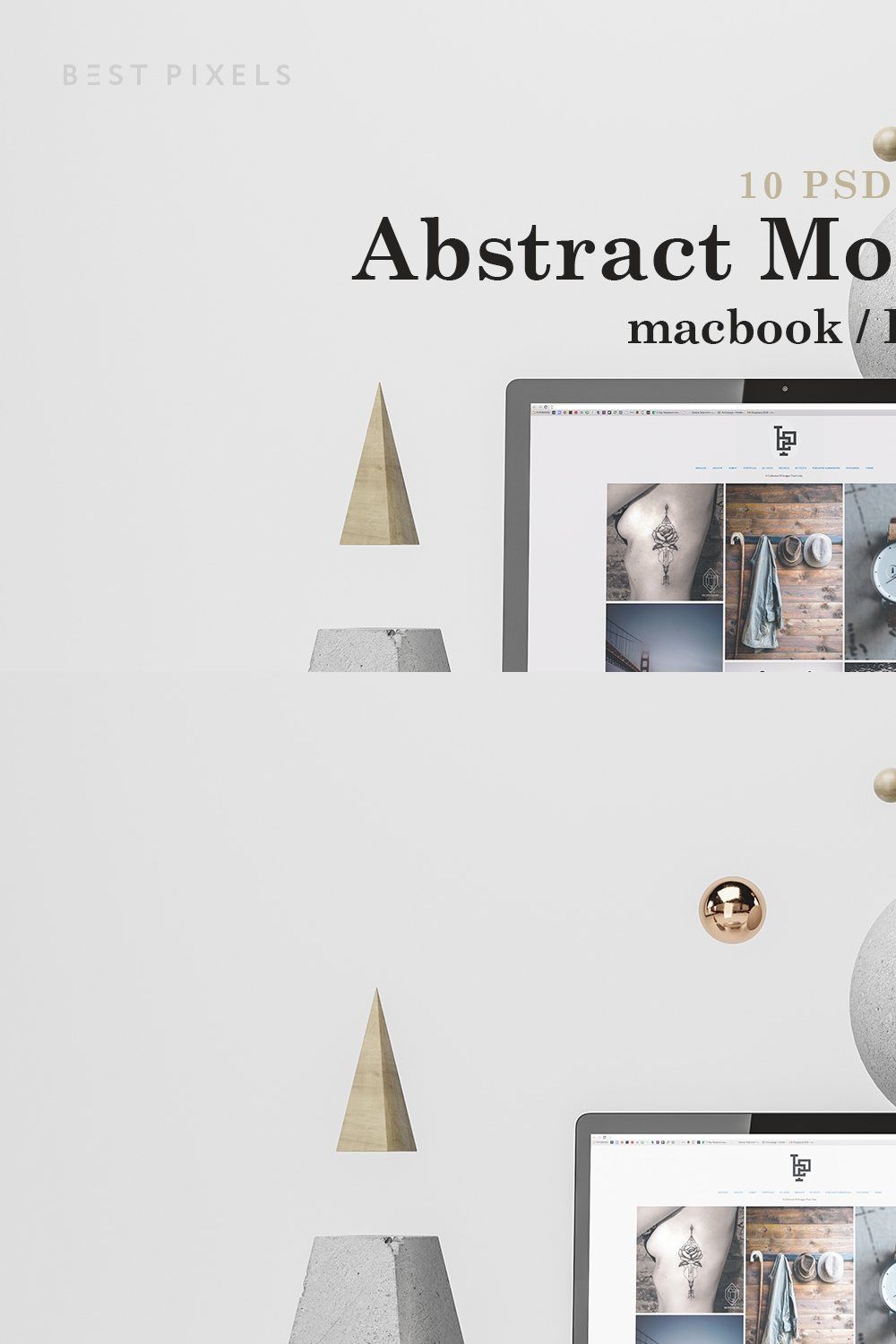 Abstract Mockup Set pinterest preview image.