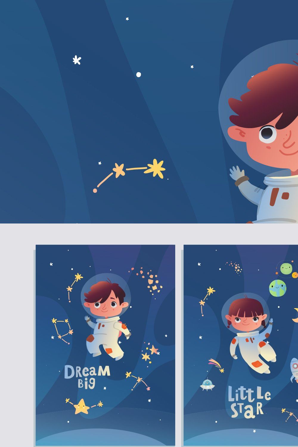 Adventures of the little spaceman pinterest preview image.