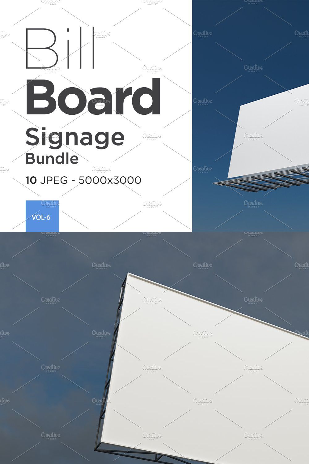 Advertising Billboard Mockup Set V-6 pinterest preview image.