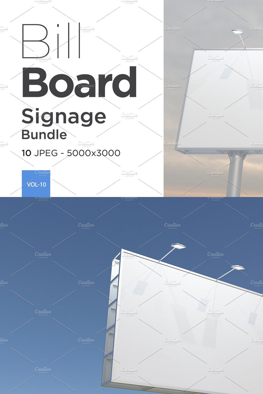 Advertising Billboard Mockup Set V10 pinterest preview image.