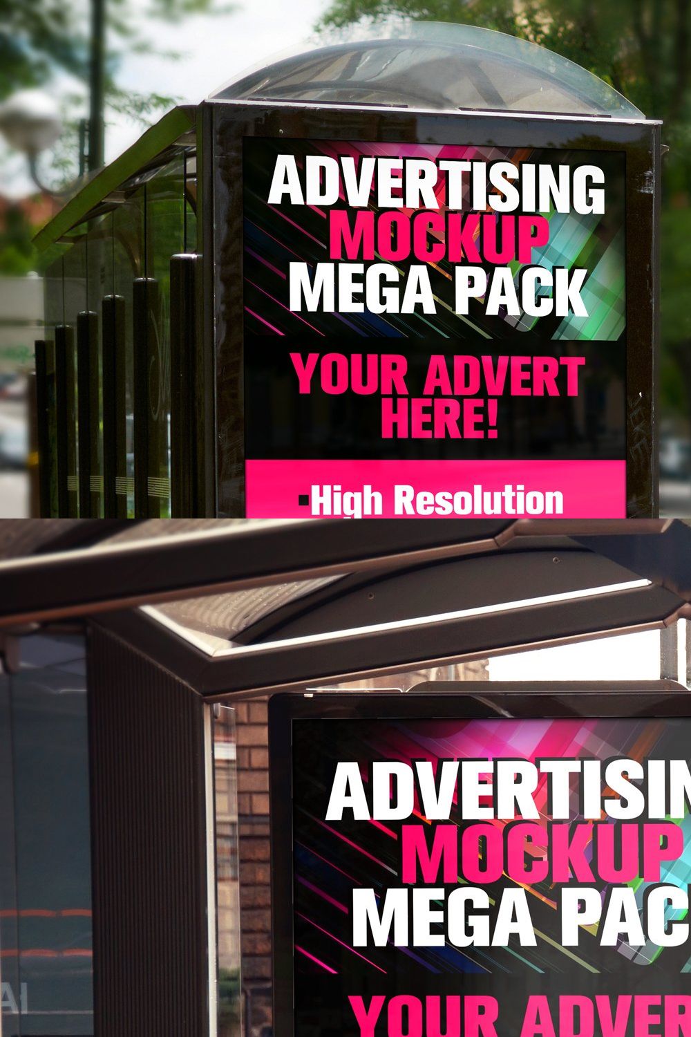 Advertising Mockup pinterest preview image.