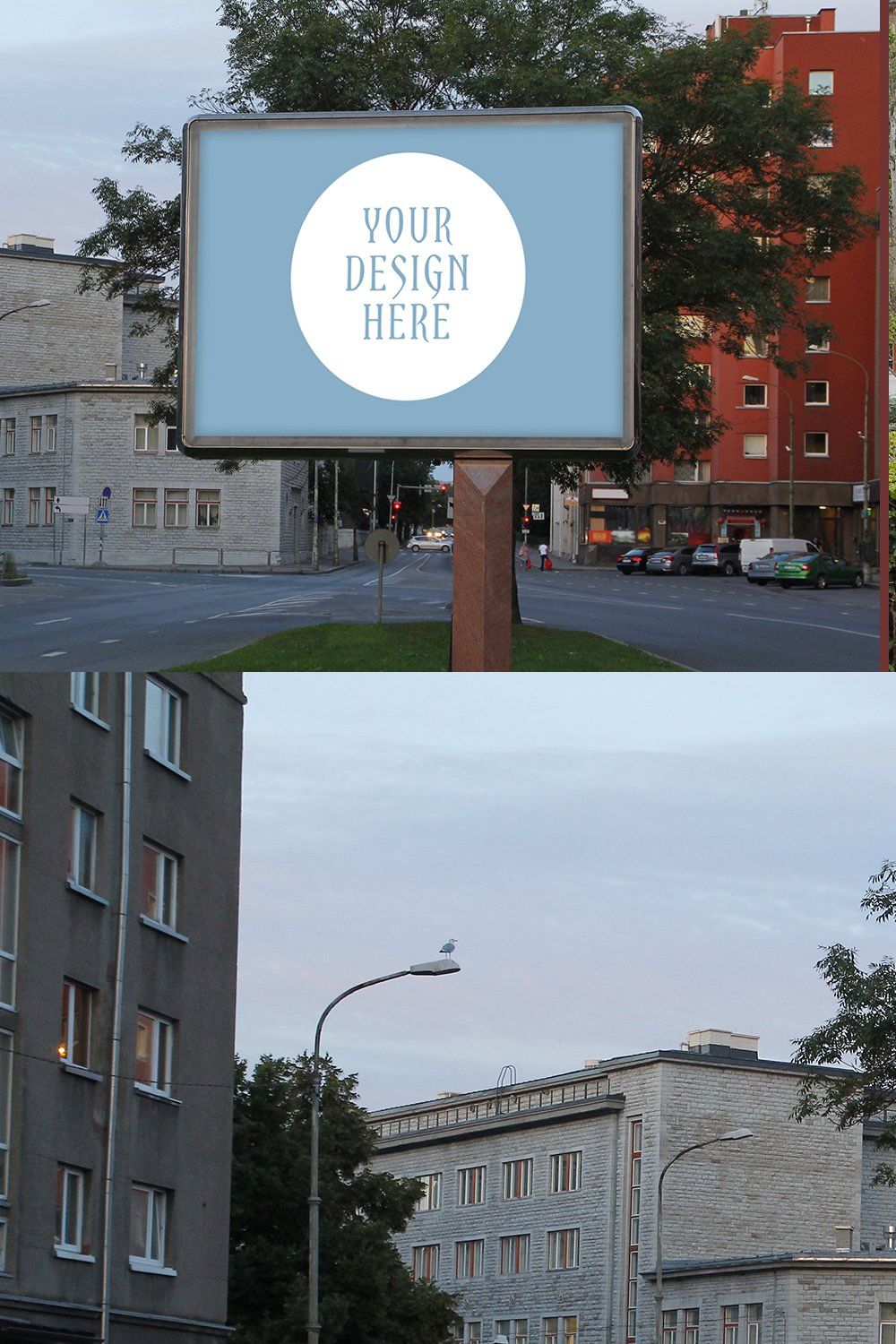 Advertising outdoor mock up pinterest preview image.