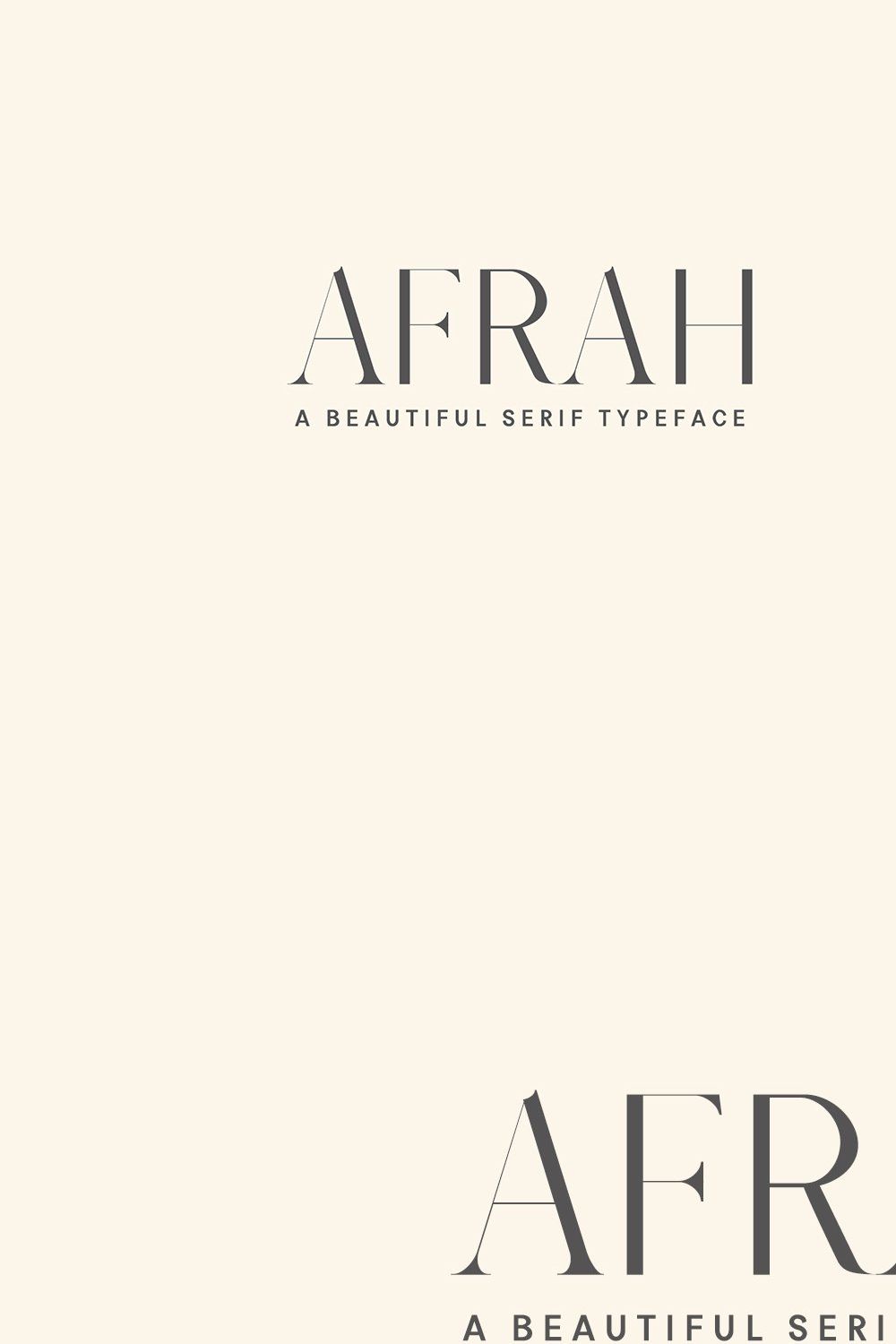 Afrah Serif Font Family Pack pinterest preview image.