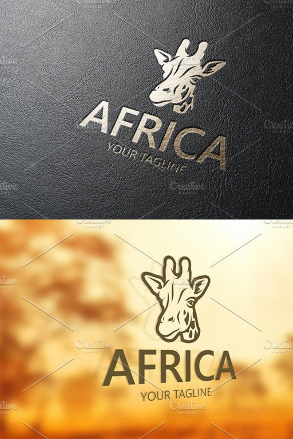 Africa - Giraffe Logo pinterest preview image.