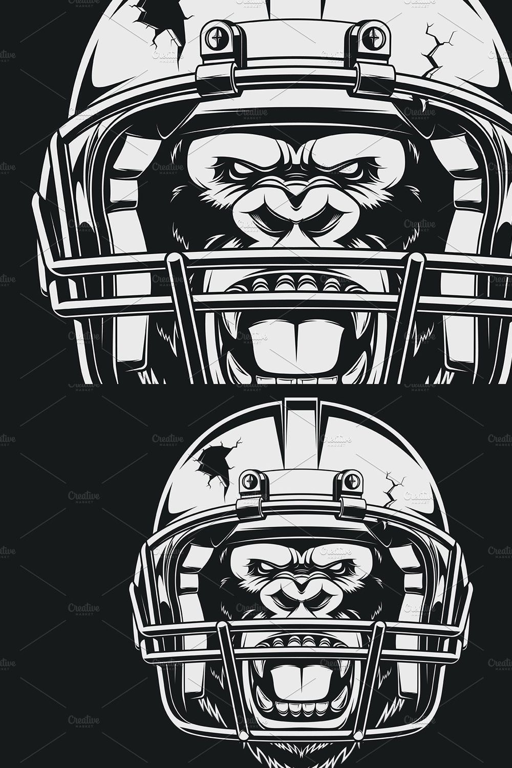 Aggressive gorilla pinterest preview image.