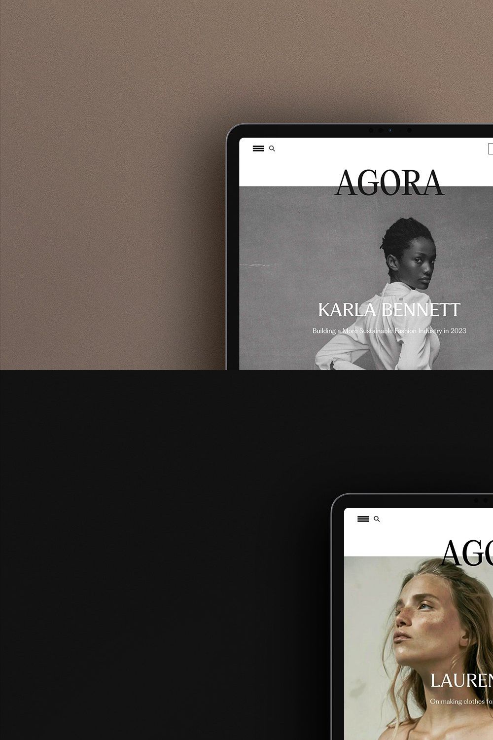 AGORA / Device Mockups pinterest preview image.
