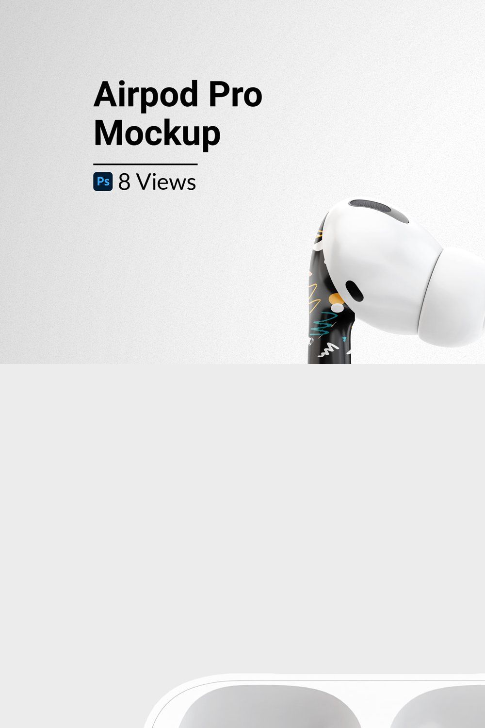 Airpods Pro Case Mockup pinterest preview image.