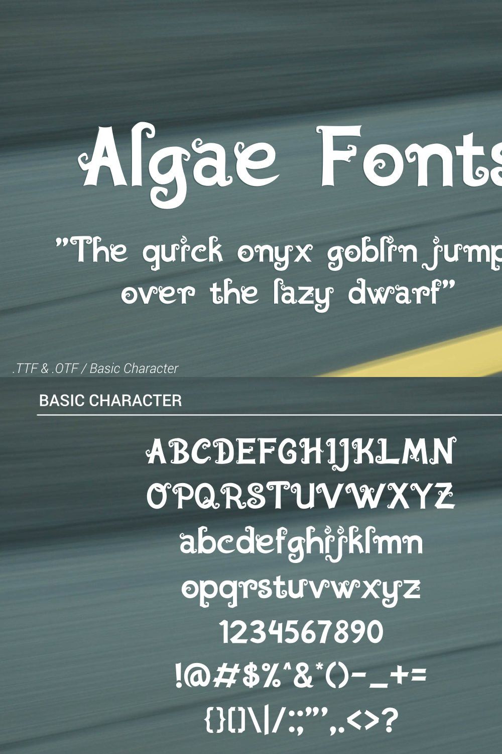 Algae Fonts - Fantasy pinterest preview image.