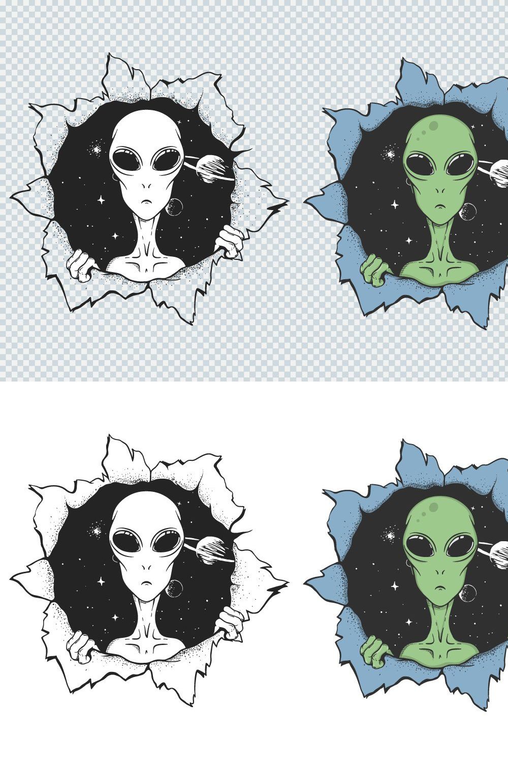 alien looks from the hole of space pinterest preview image.
