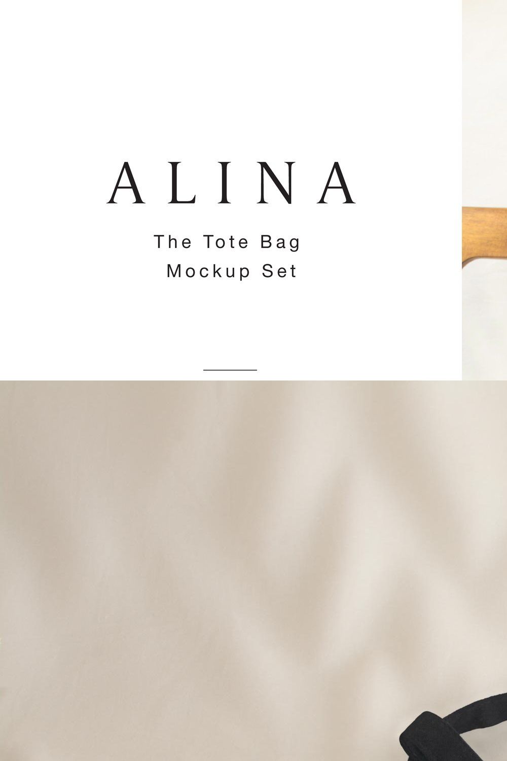ALINA The Tote Bag Mockup Set pinterest preview image.