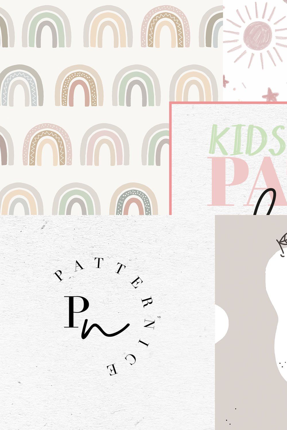 ALL IN PATTERN BUNDLE / JPG + PSD pinterest preview image.