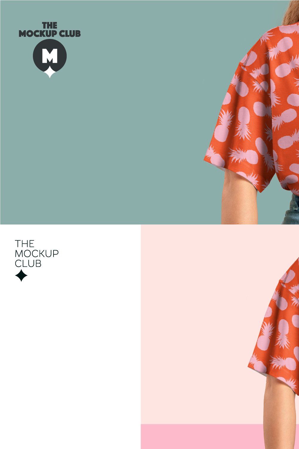 ALL OVER TSHIRT MOCKUPS pinterest preview image.
