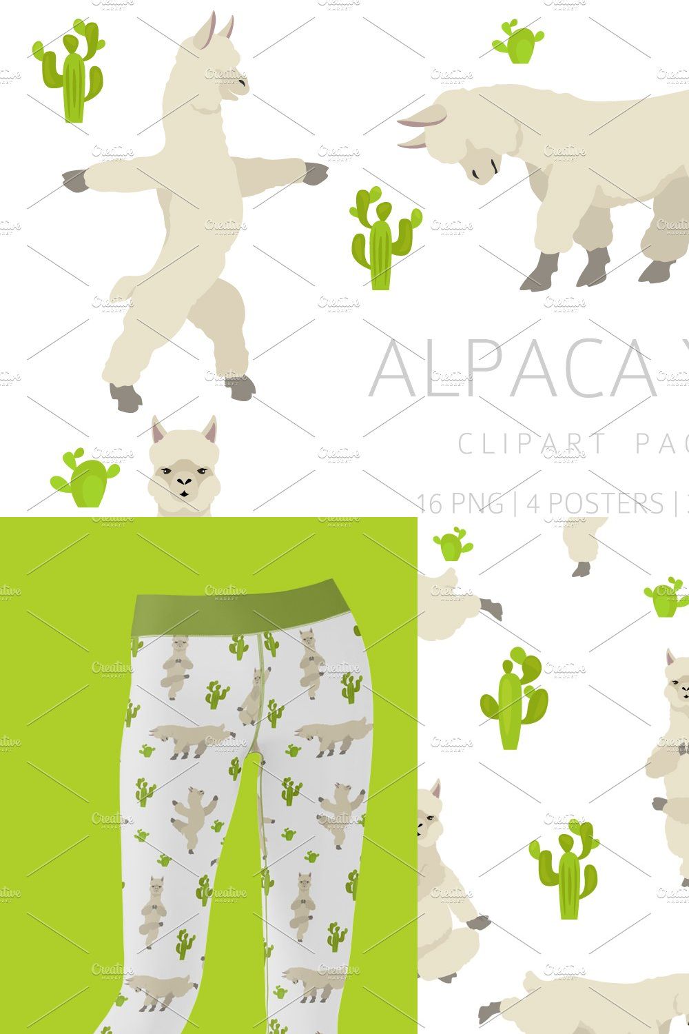 Alpaca yoga pinterest preview image.