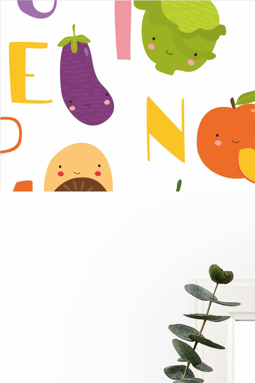 Alphabet vegetables and fruits kids pinterest preview image.