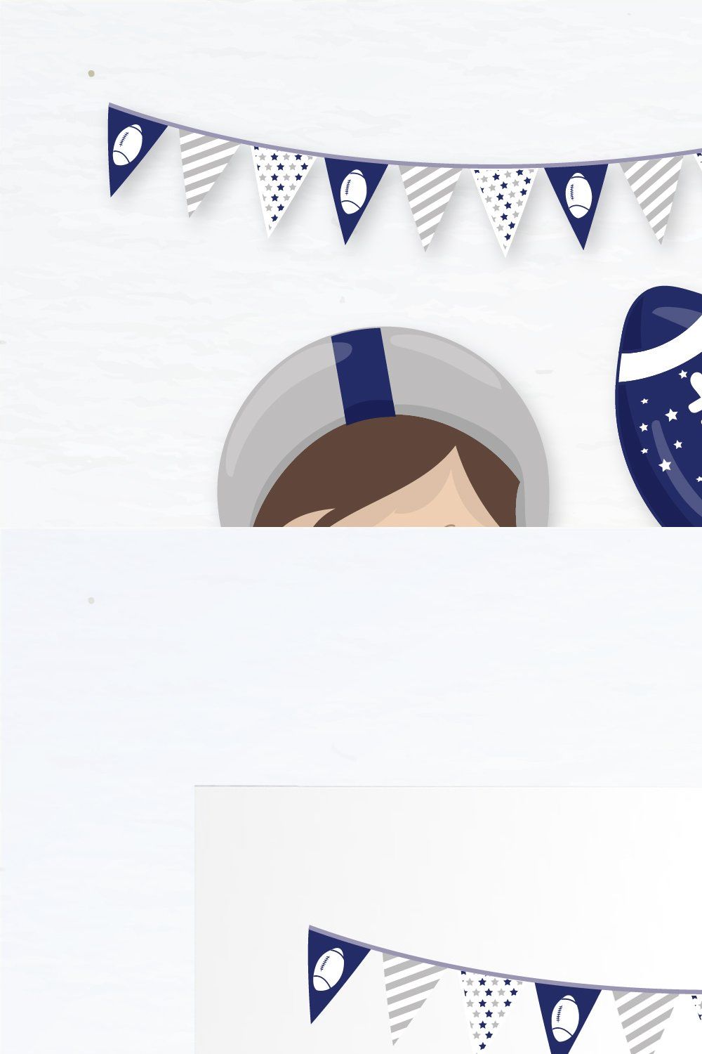 American football illustration pack pinterest preview image.