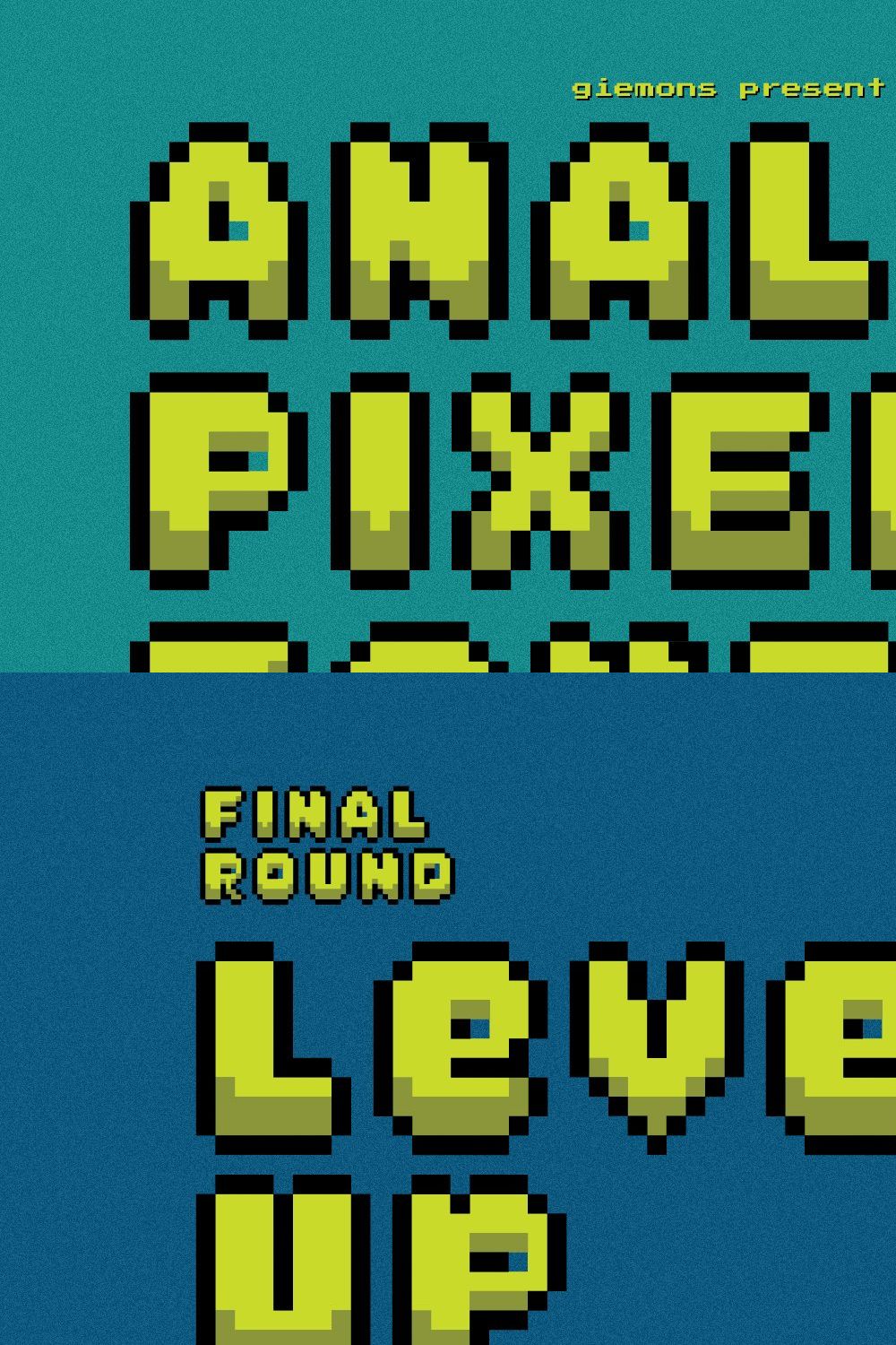 Analog Pixel - SVG Font pinterest preview image.