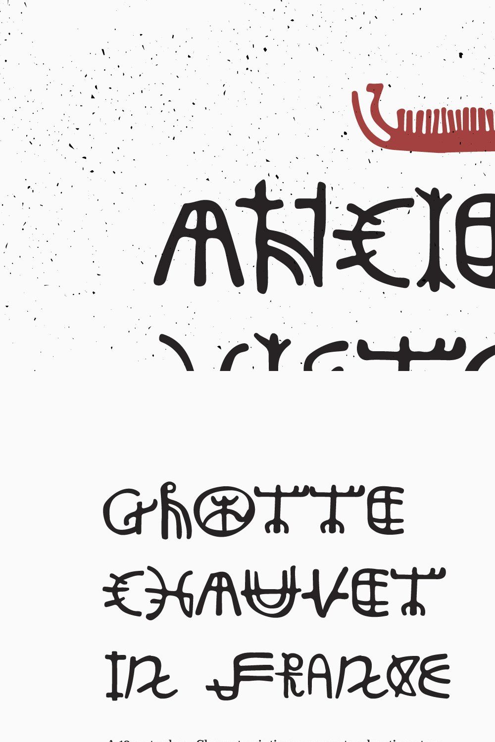 Ancient History font pinterest preview image.