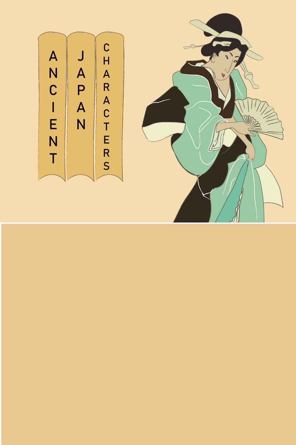 Ancient Japan Edo Geisha & Samurai pinterest preview image.