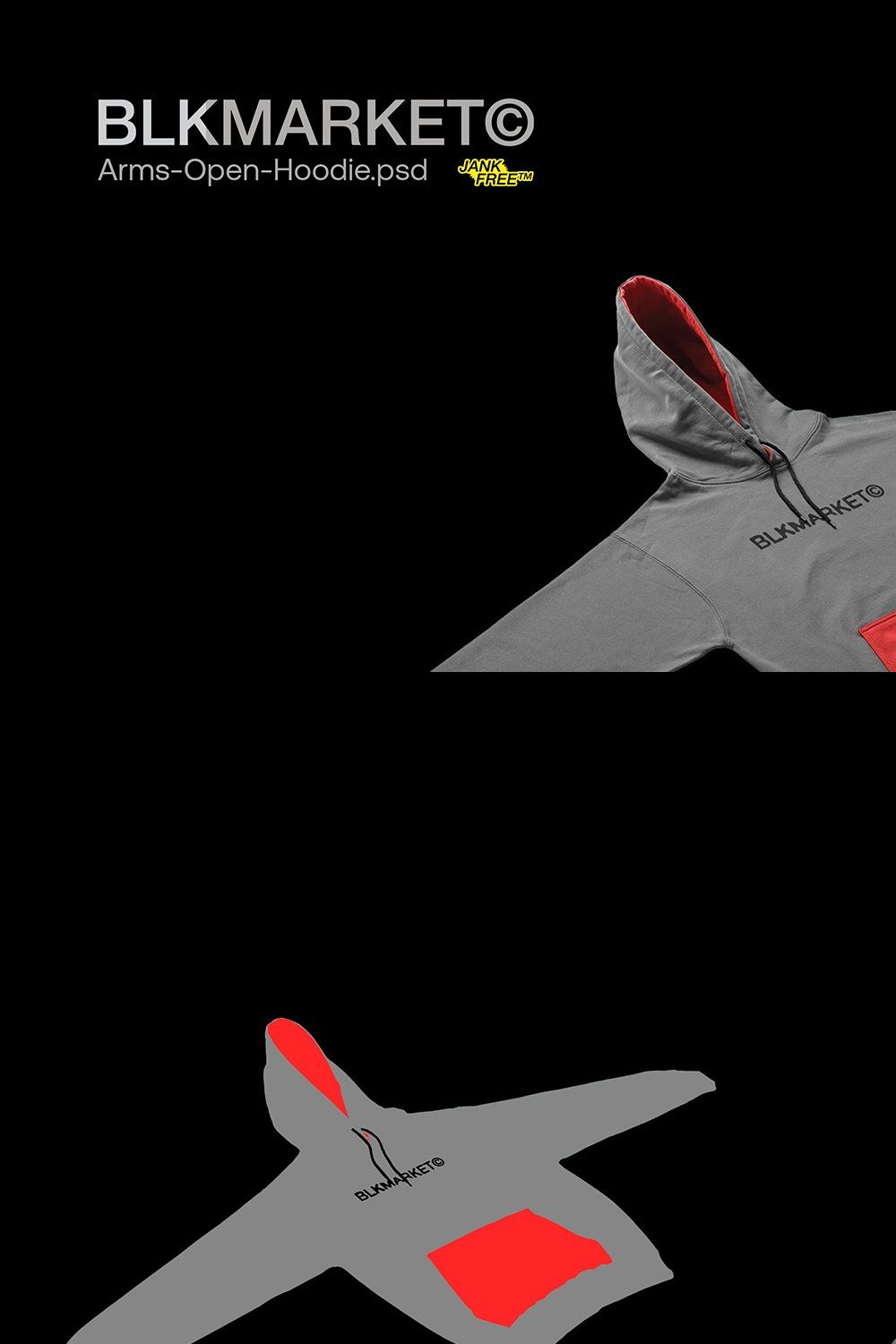 Angled-Hoodie.psd - Streetwear pinterest preview image.