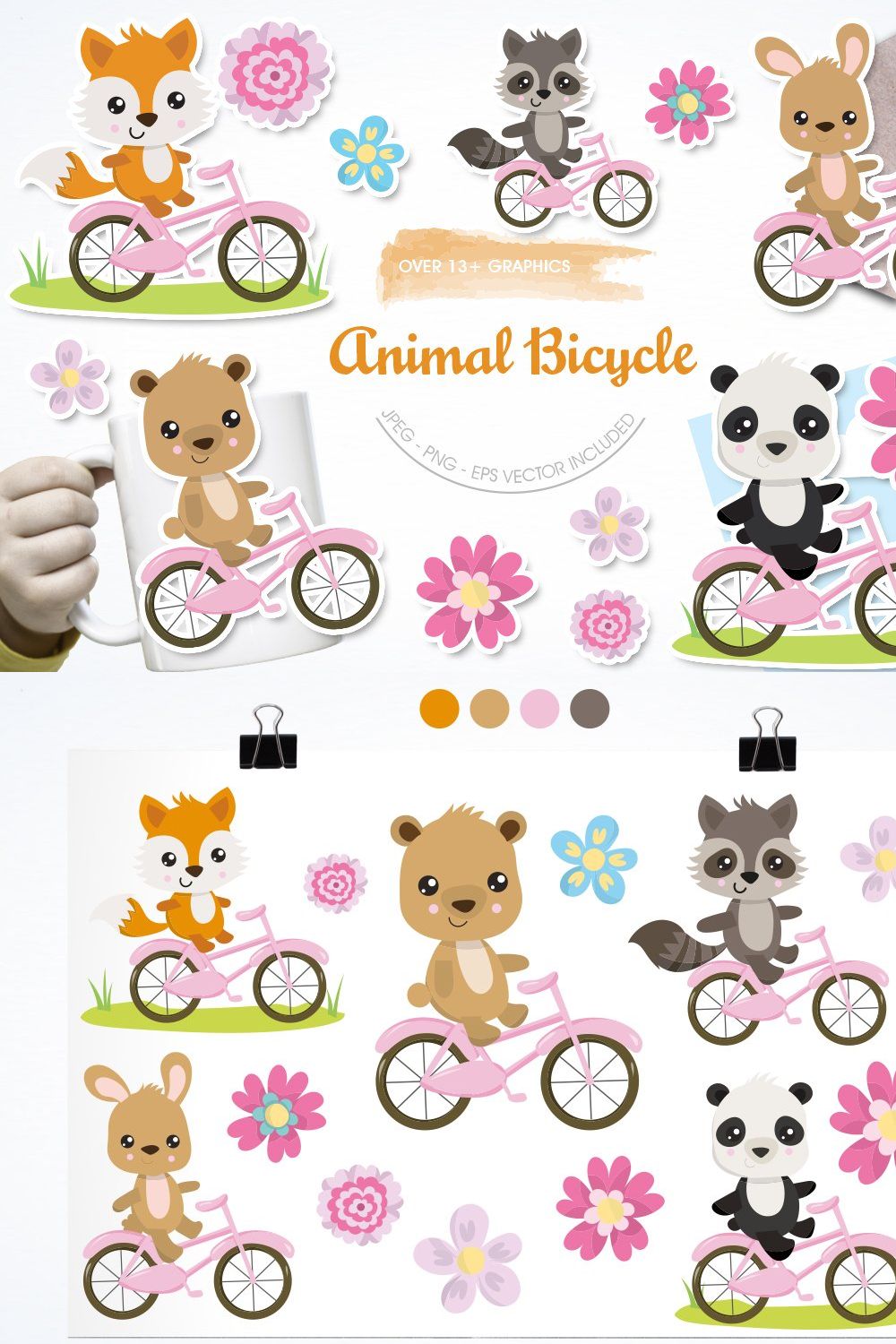 Animal Bicycle pinterest preview image.