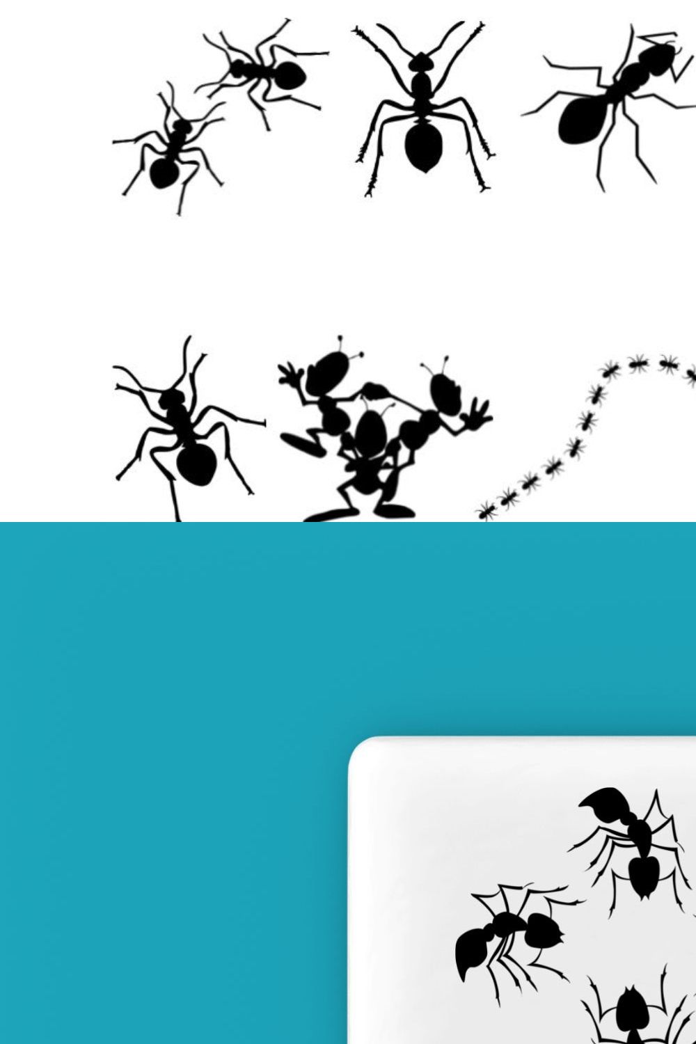 Ant Silhouette pinterest preview image.