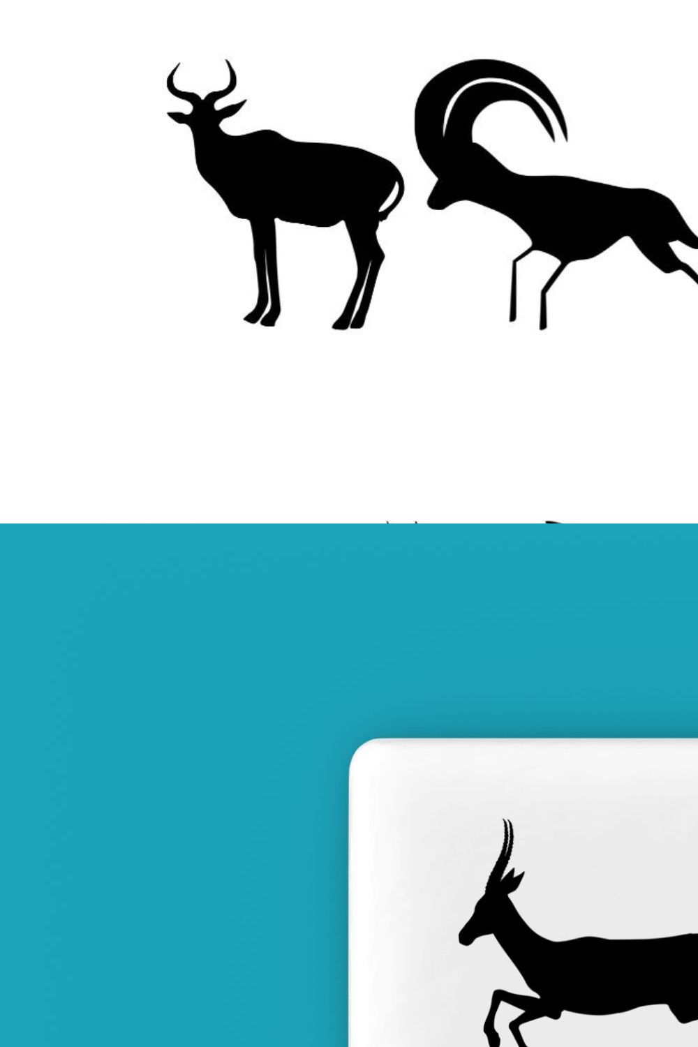 Antelope Silhouette pinterest preview image.