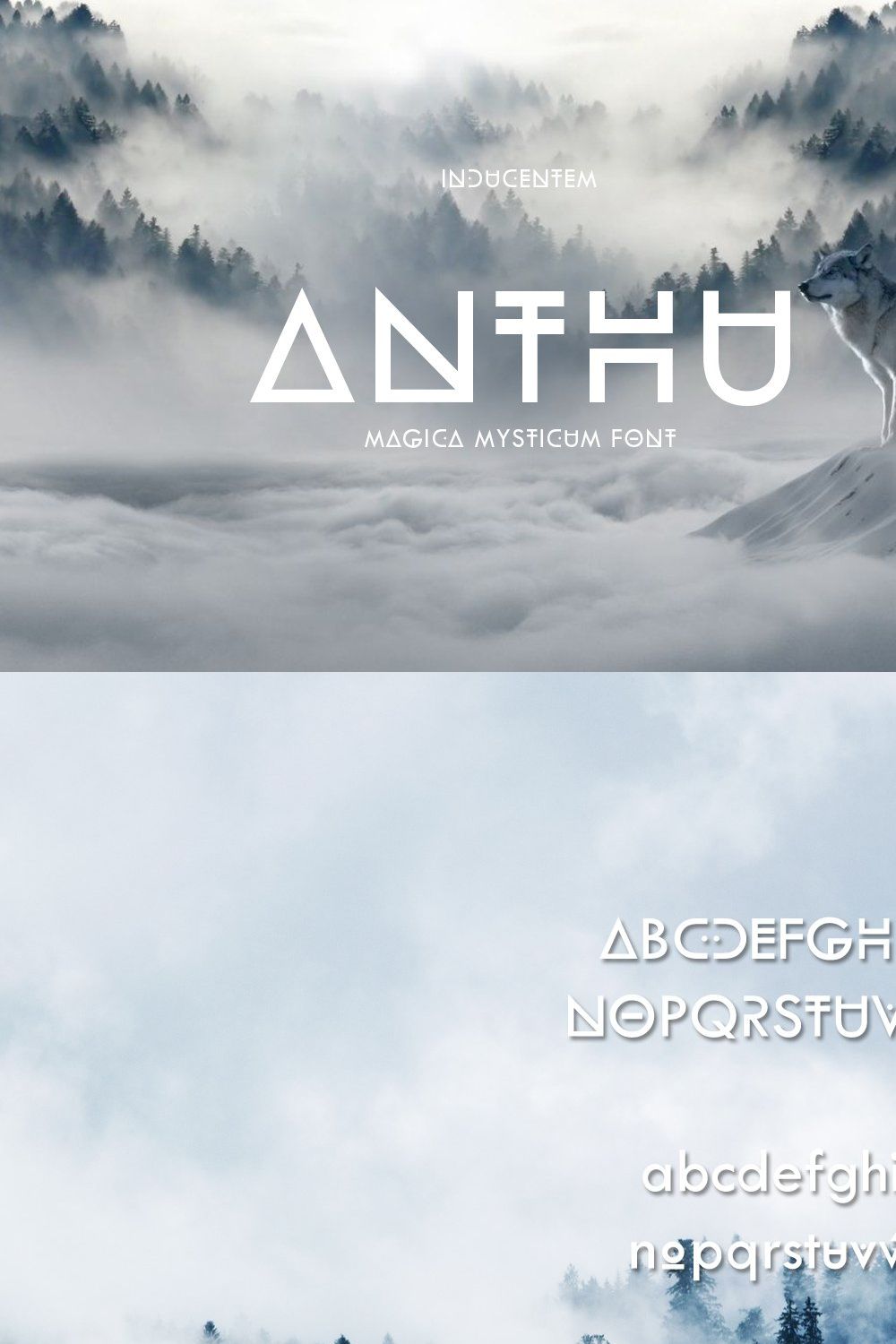 Anthu - A Mystical Font pinterest preview image.