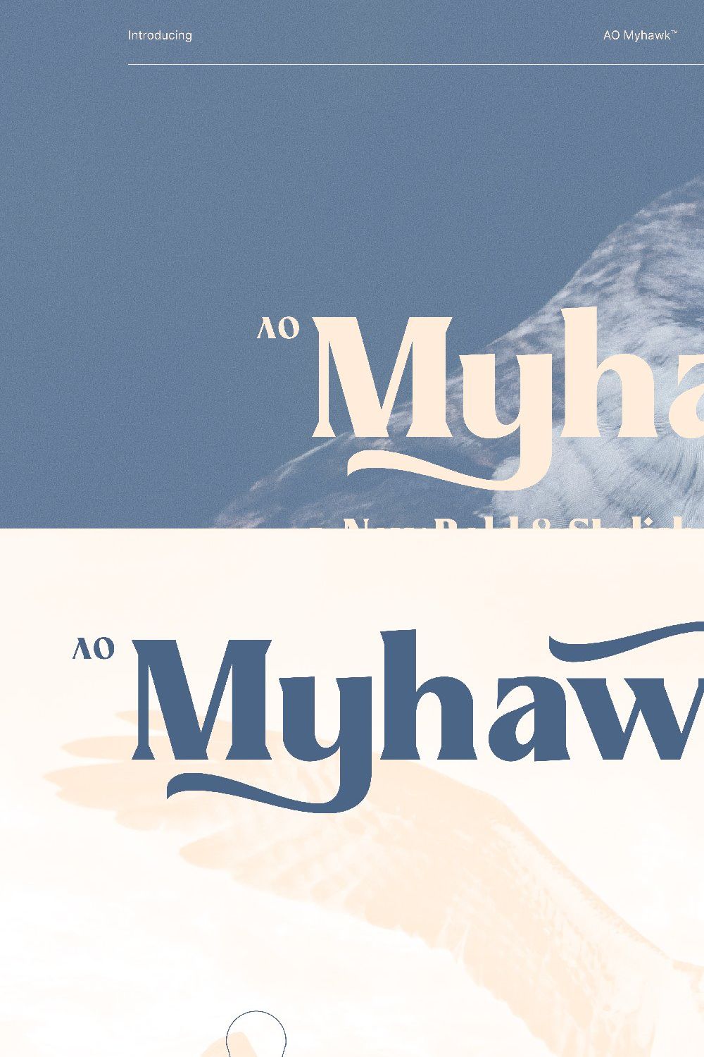AO Myhawk - Display Typeface pinterest preview image.