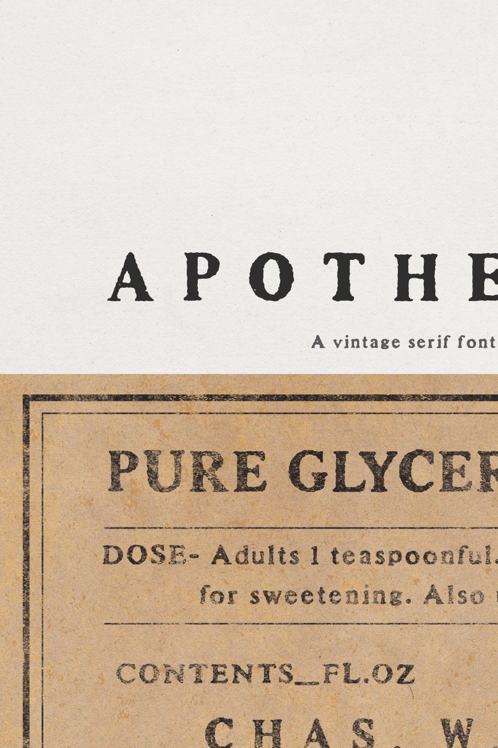 Apothecary Serif Font Collection pinterest preview image.