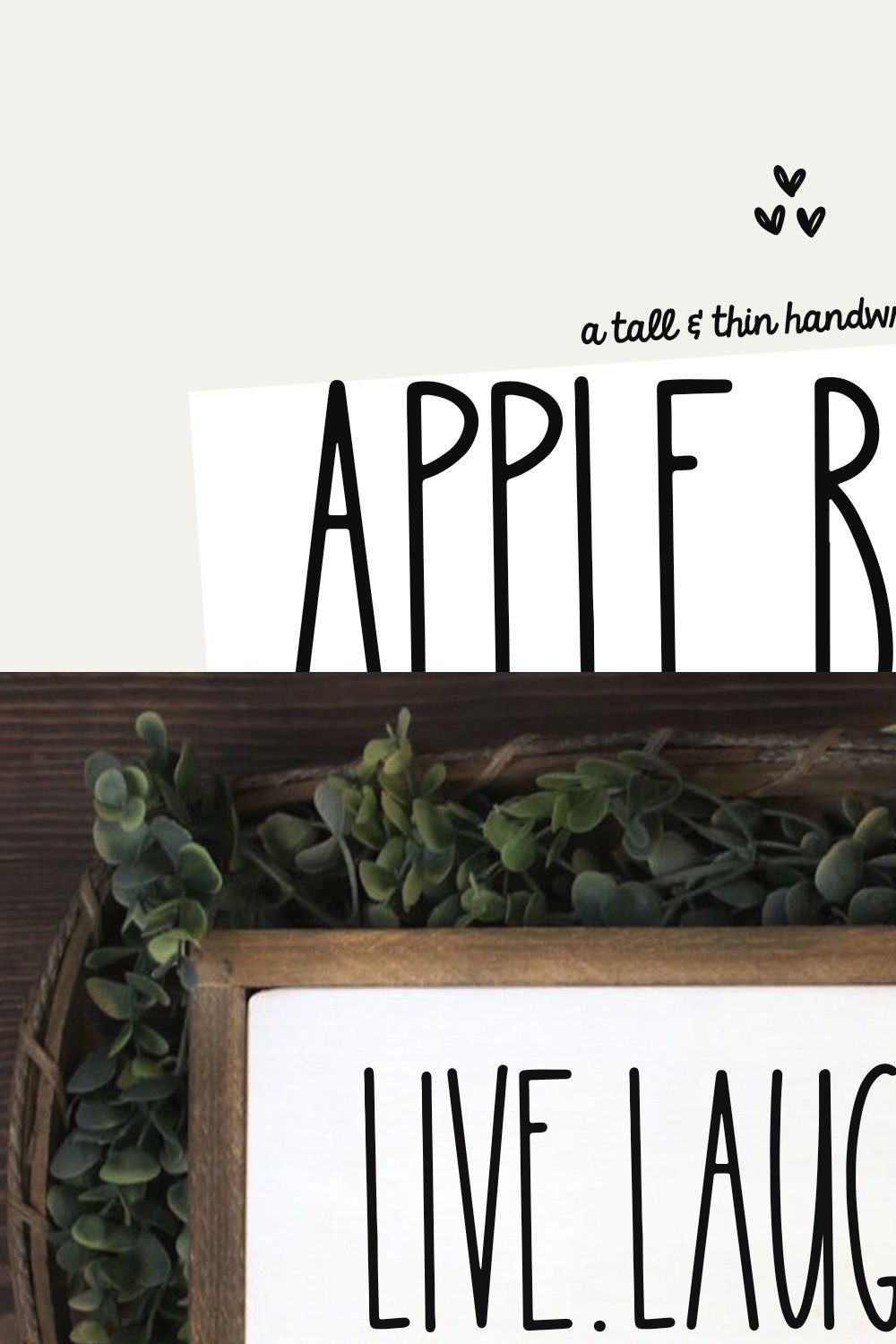 Apple Butter | Tall Handwritten Font pinterest preview image.