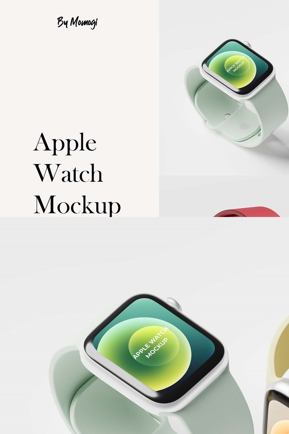 Apple Watch Mockup pinterest preview image.