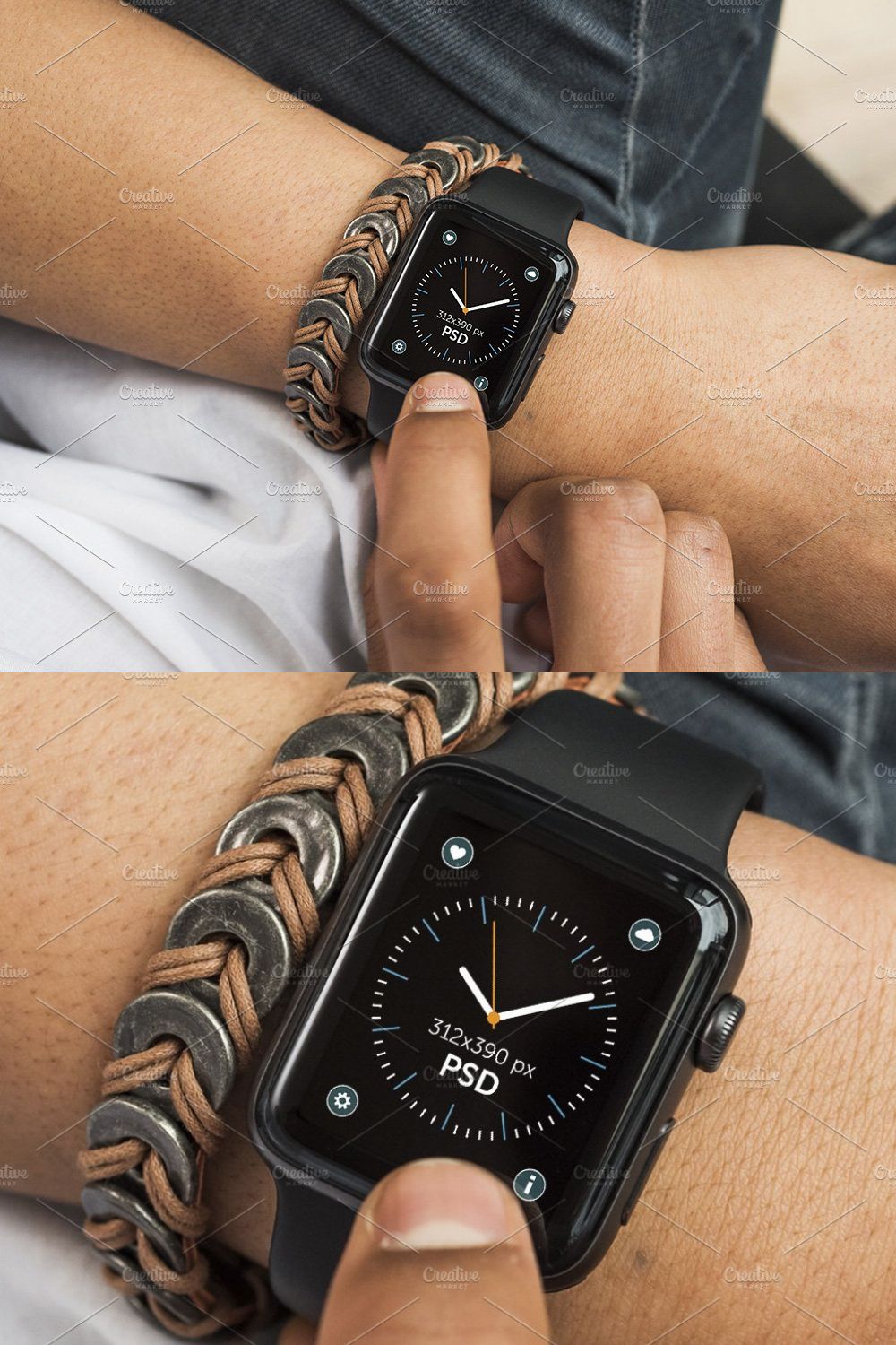 Apple watch mockup pinterest preview image.